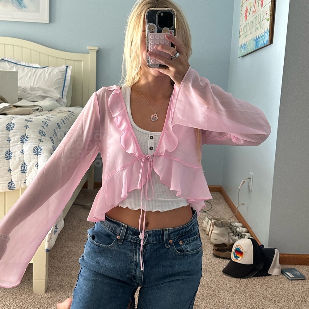 Edikted pink mesh top